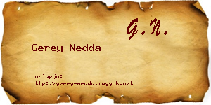 Gerey Nedda névjegykártya